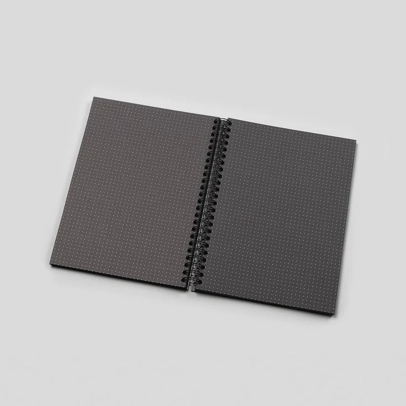 A5 Dotgrid Notebook Black Pages