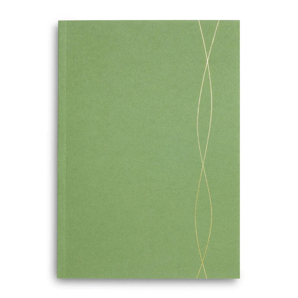 LSW notebook in green on a white background