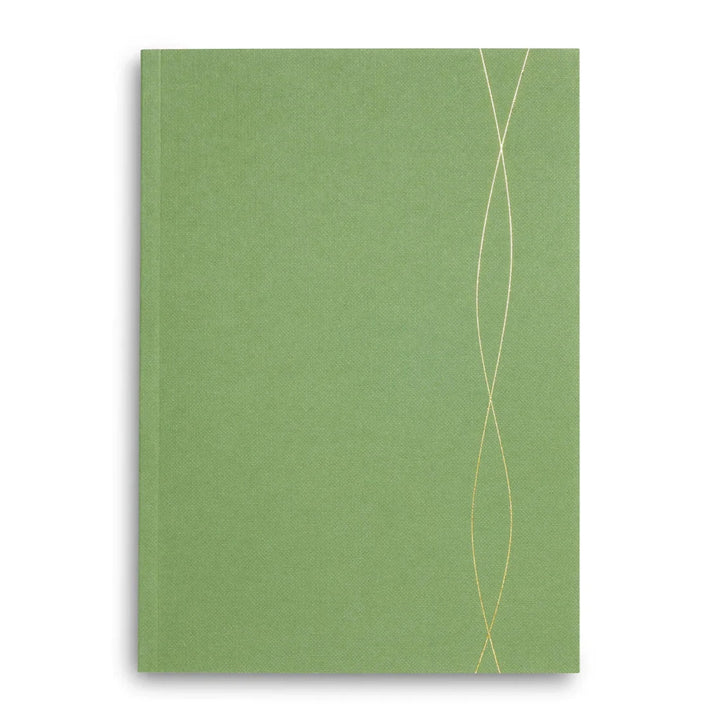 LSW notebook in green on a white background