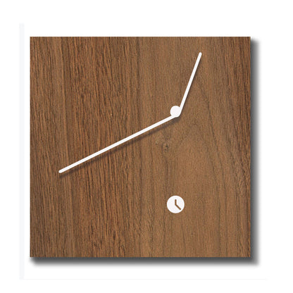 tothora area 35 wall clock in walnut on white background