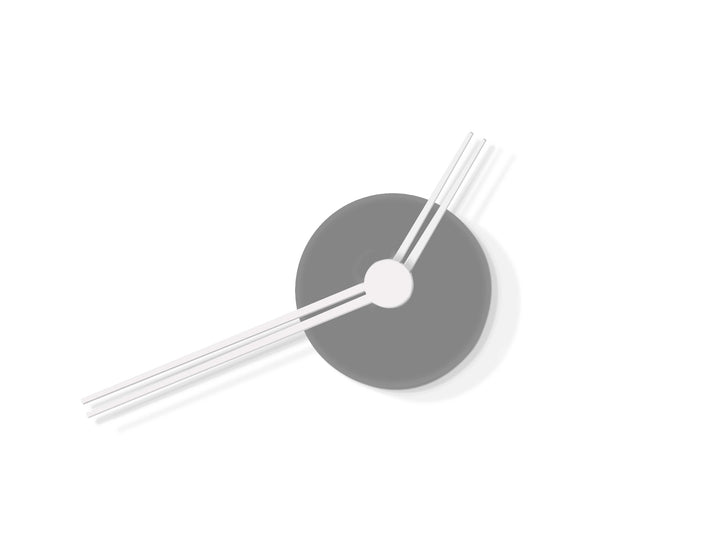 grey capriccio wall clock by tothora on white background