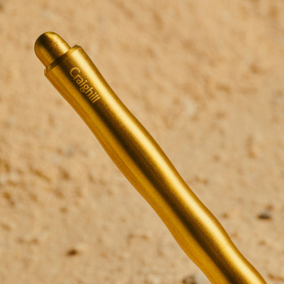 closeup of brass Kepler pen by craighill