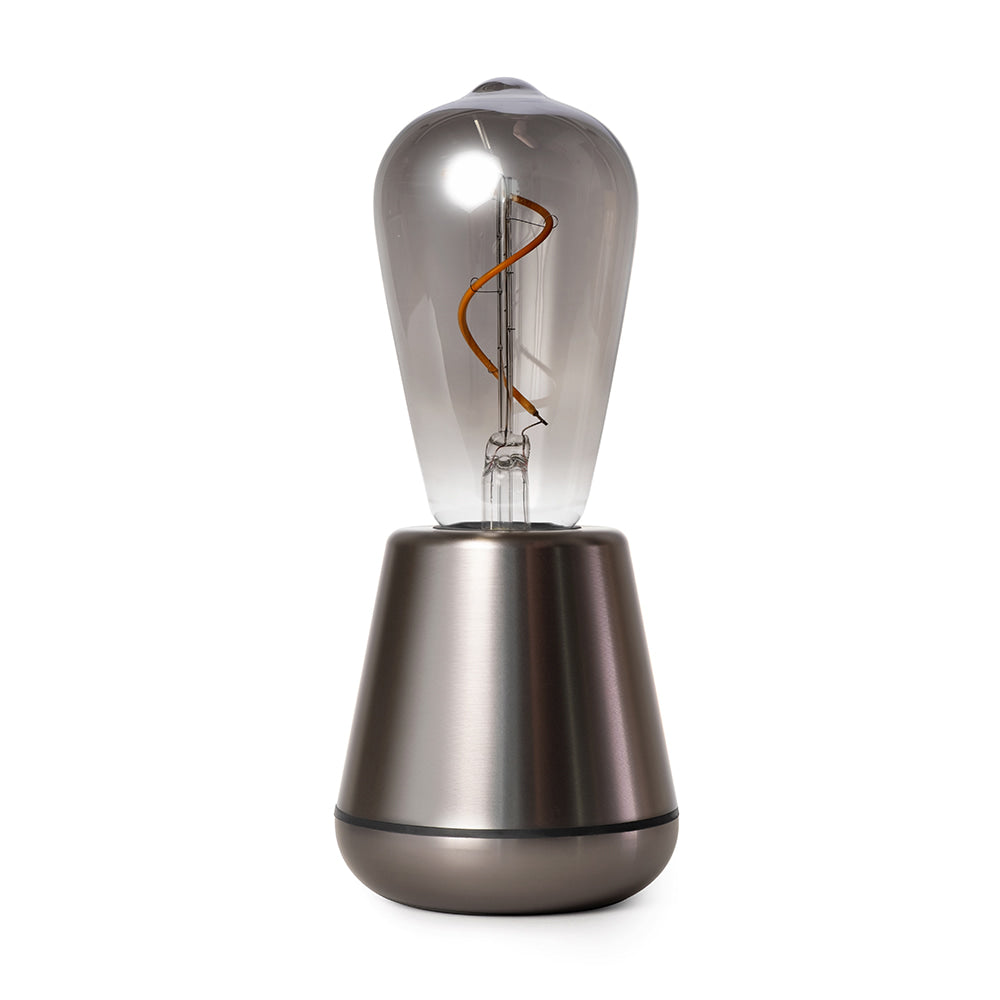 example of humble one smoke bulb inside a titanium humble one lamp
