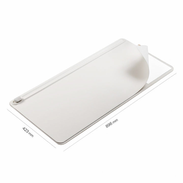 Orbitkey desk pad in white with dimensions 42x89