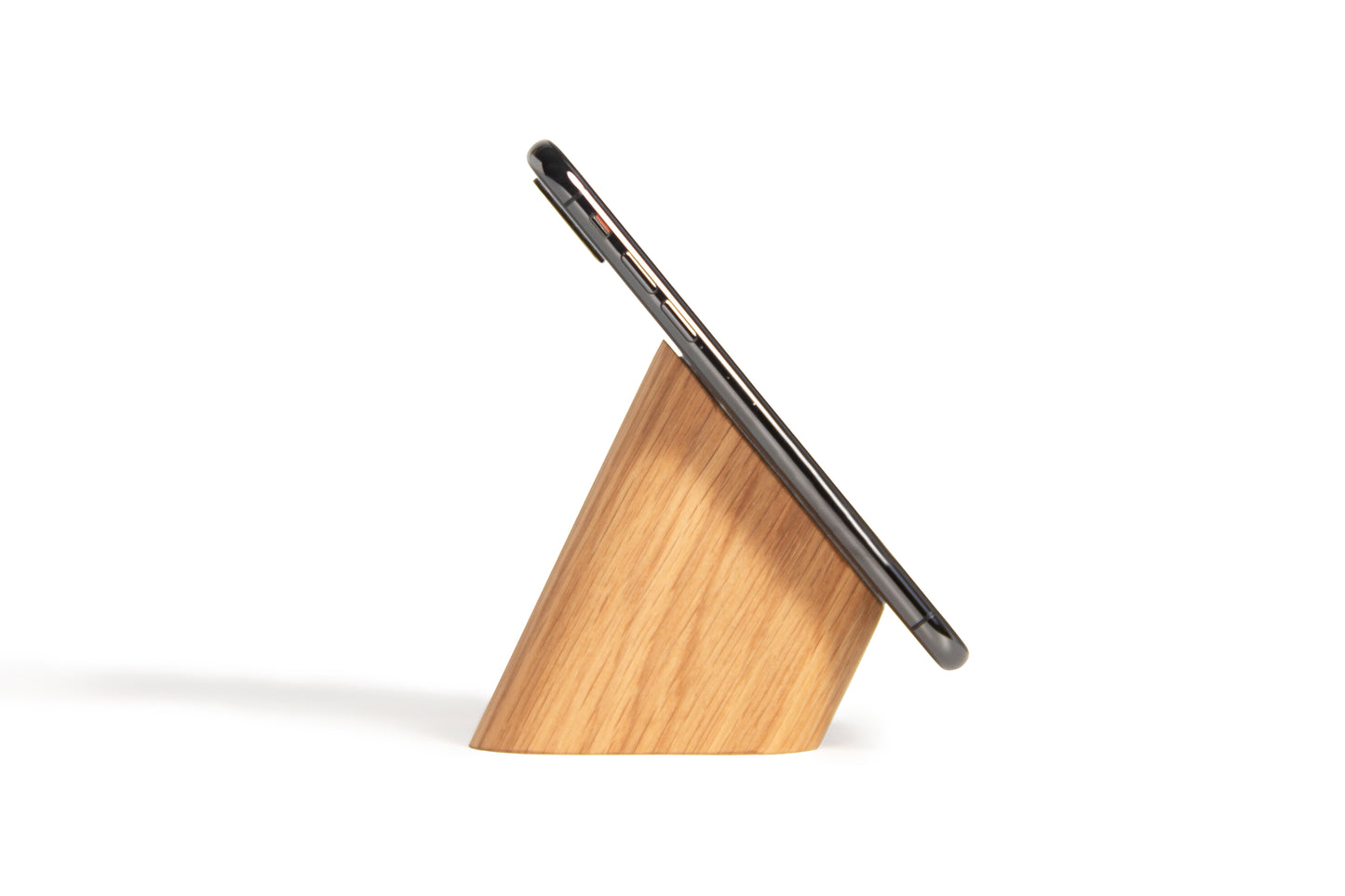 side view of risco stand in oak by woodendot